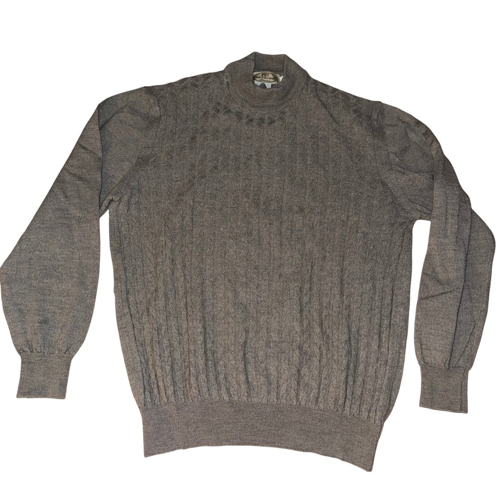 Pronto Uomo Firenze Mens L Knit Turtleneck Sweater Pure New Wool Made Italy‎